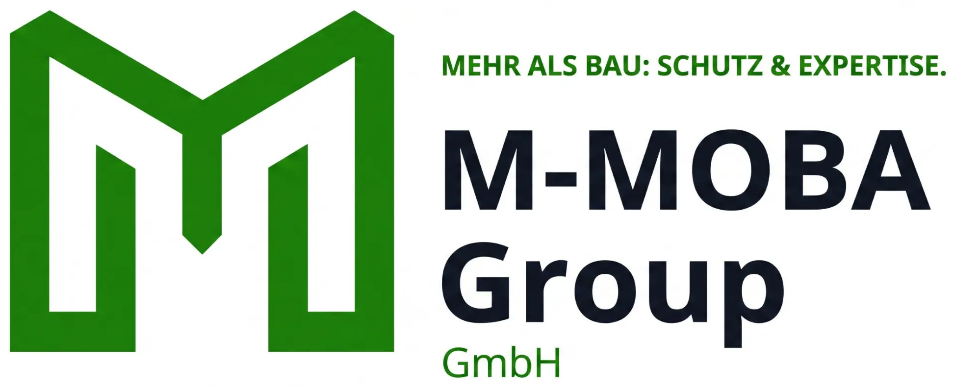 Original-Logo M-MOBA Group GmbH: Mehr als Bau – Schutz und Expertise